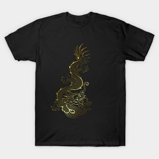 Golden Chinese Dragon T-Shirt